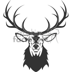 300x300 Royalty Free Deer Head Vector Art 403163 Vector Clip Art Image
