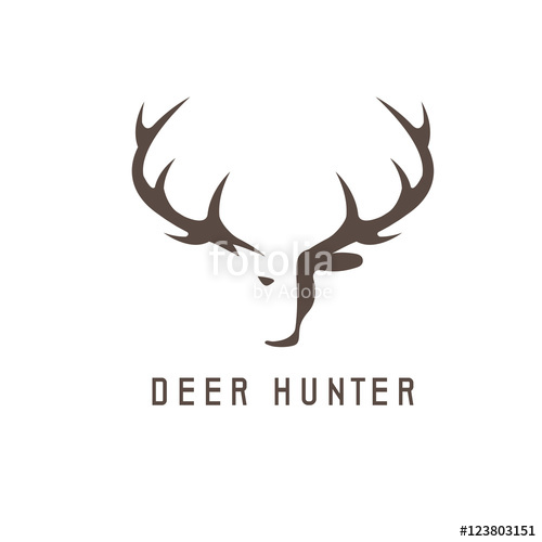 500x500 Deer Head Vector Design Template,hunting Illustration Stock Image