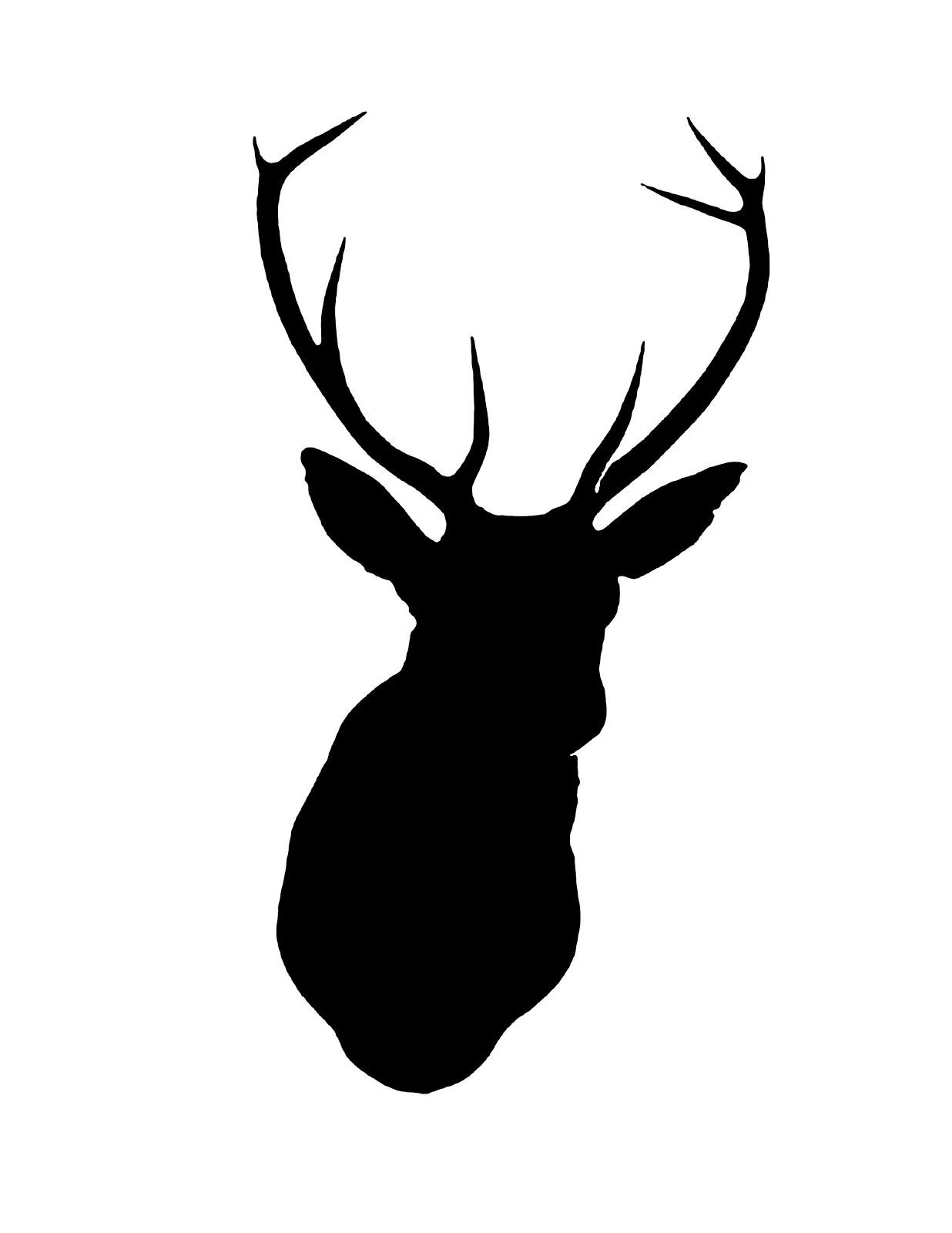 1236x1600 Deer Head Silhouette Vector 6