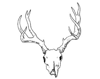 340x270 Deer Skull Svg Etsy