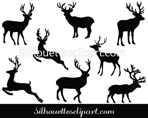 500x400 Deer Vector Graphics Download Deer Silhouette Silhouettes Vector