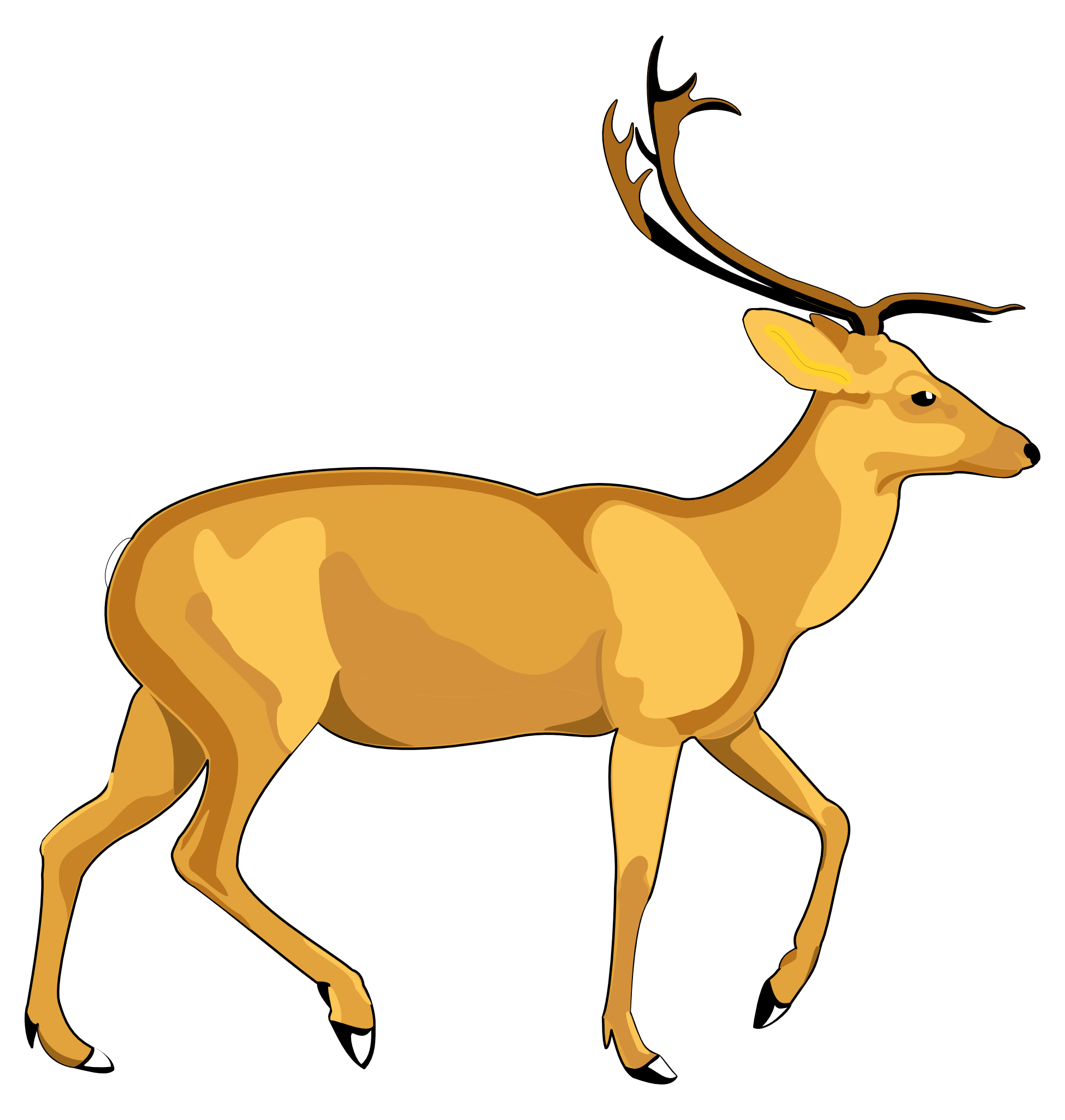 1950x2050 Deer Vector Png Image