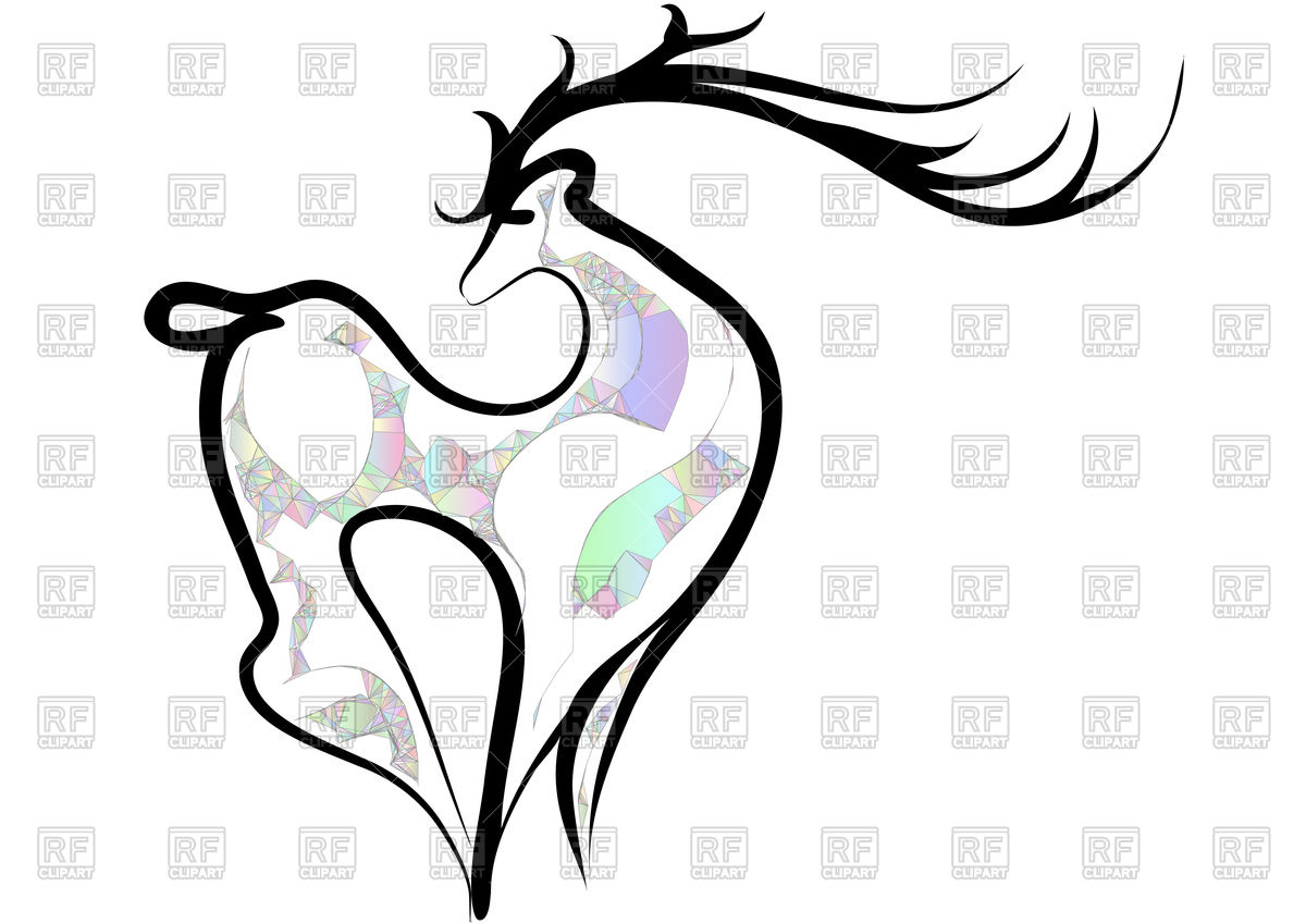 1200x849 Abstract Deer Vector Image Vector Artwork Of Plants And Animals