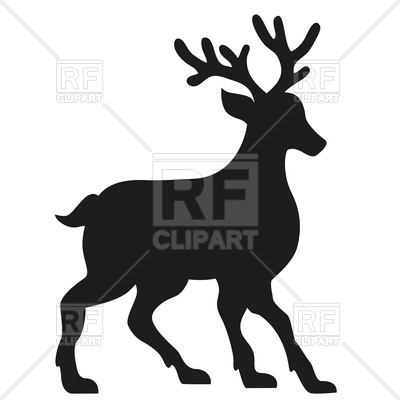 400x400 Silhouette Of A Deer Vector Image Vector Artwork Of Plants And