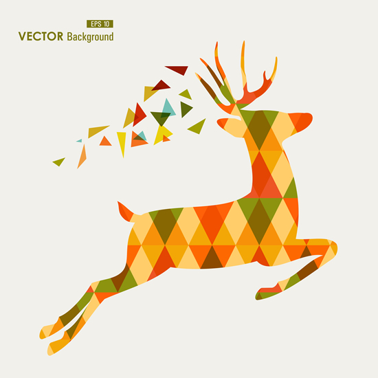 550x550 Tangram Deer Vector Background Eps Format Free Vector Download