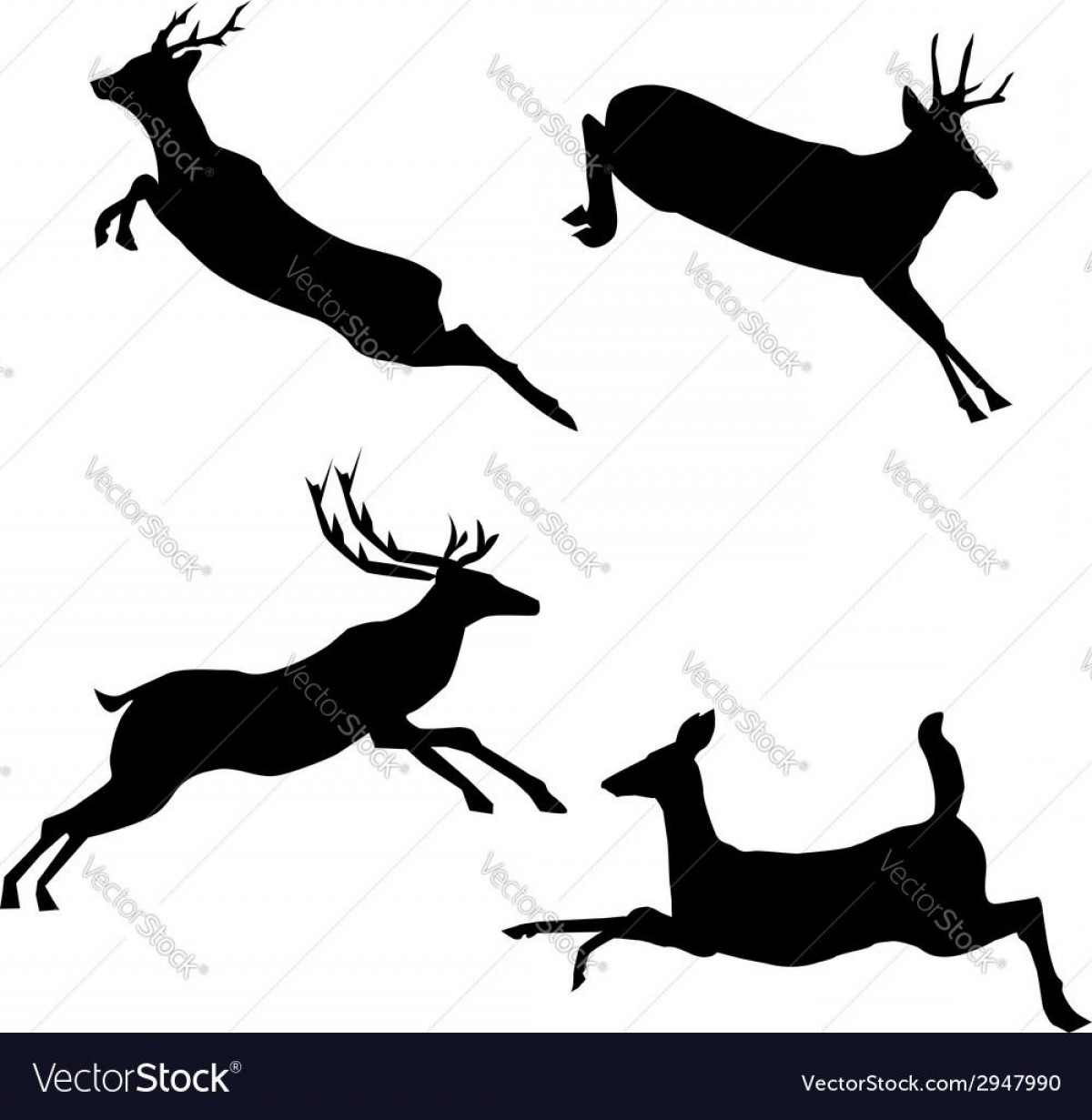 1200x1231 Top Jumping Deer Vector File Free Lazttweet