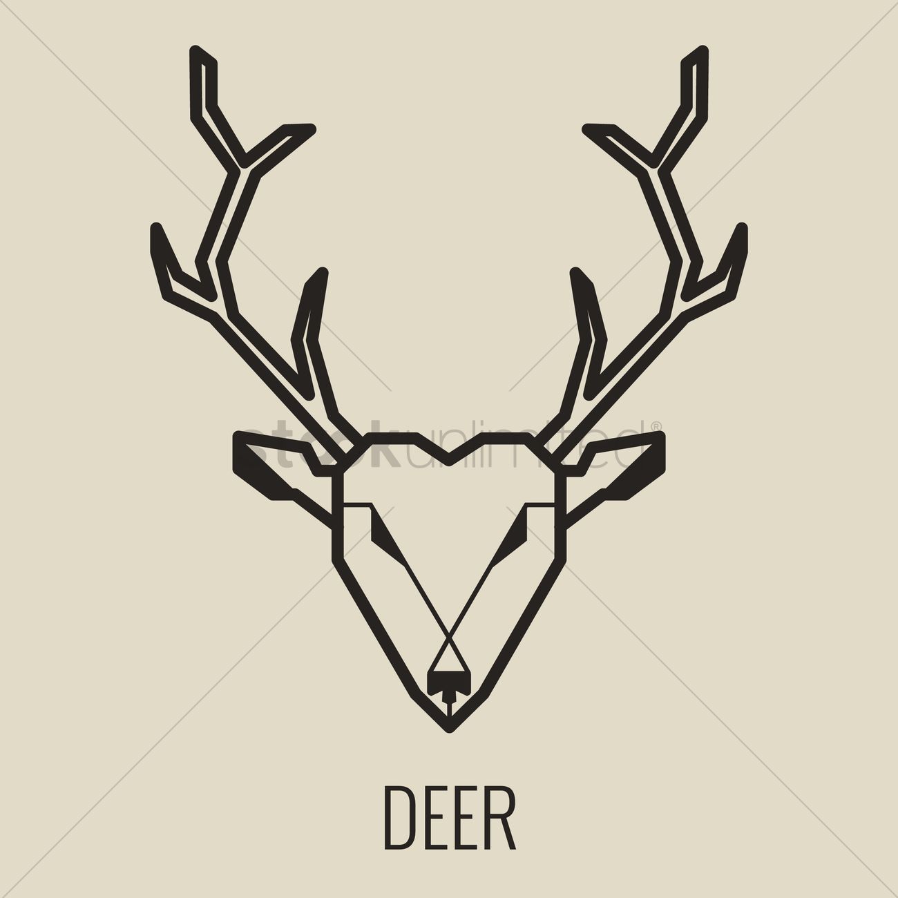 1300x1300 Deer Vector Image