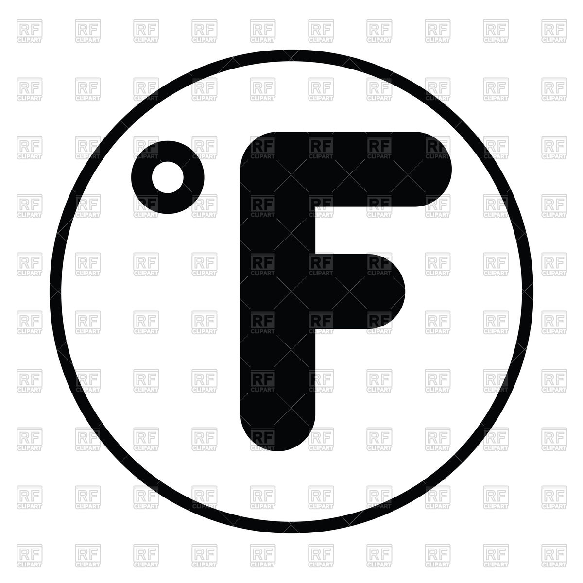1200x1200 Fahrenheit Degree Icon Vector Image Vector Artwork Of Signs
