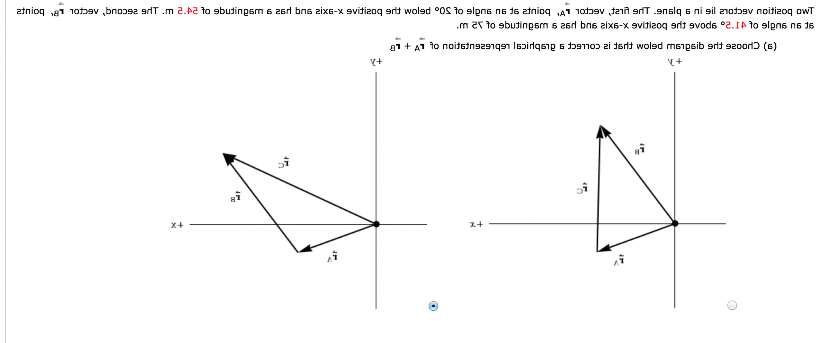 2767x1156 Two Position Vectors Lie Plane First Vector Ra Points Angle Degree