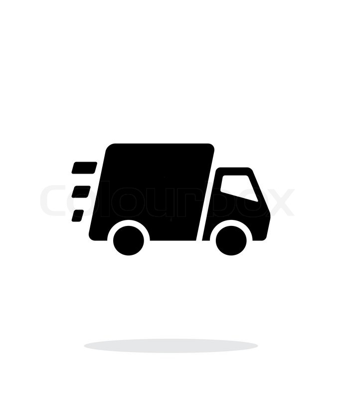 686x800 Fast Delivery Truck Icon On White Background. Vector Illustration