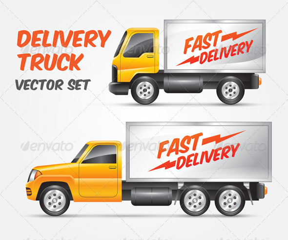 590x491 Vector Delivery Truck By Miniaria Graphicriver