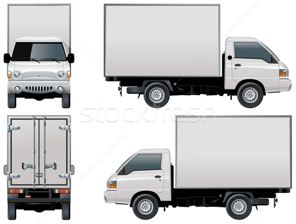 600x455 Vector Delivery Cargo Truck Vector Illustration Mechanik
