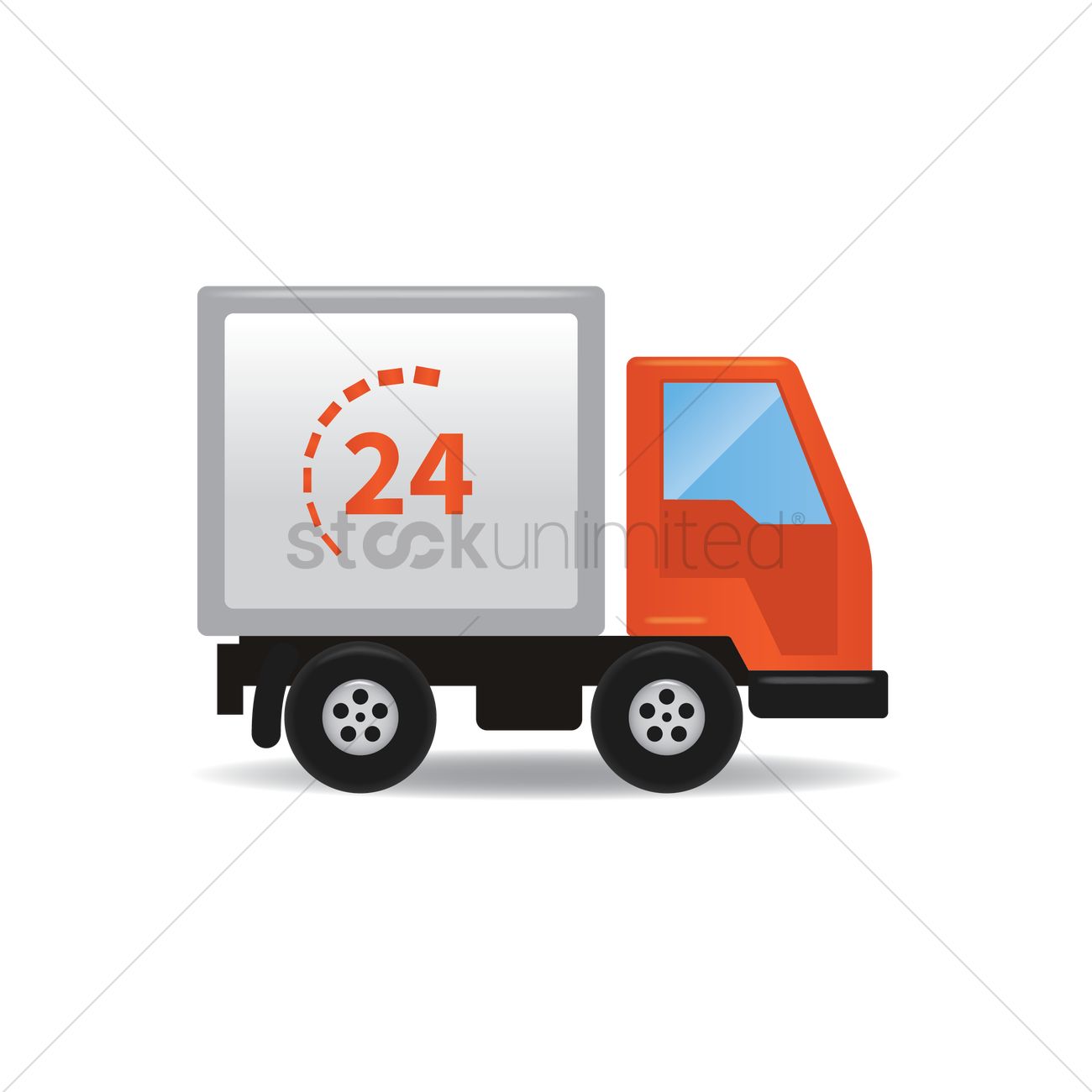 1300x1300 Delivery Truck Vector Image