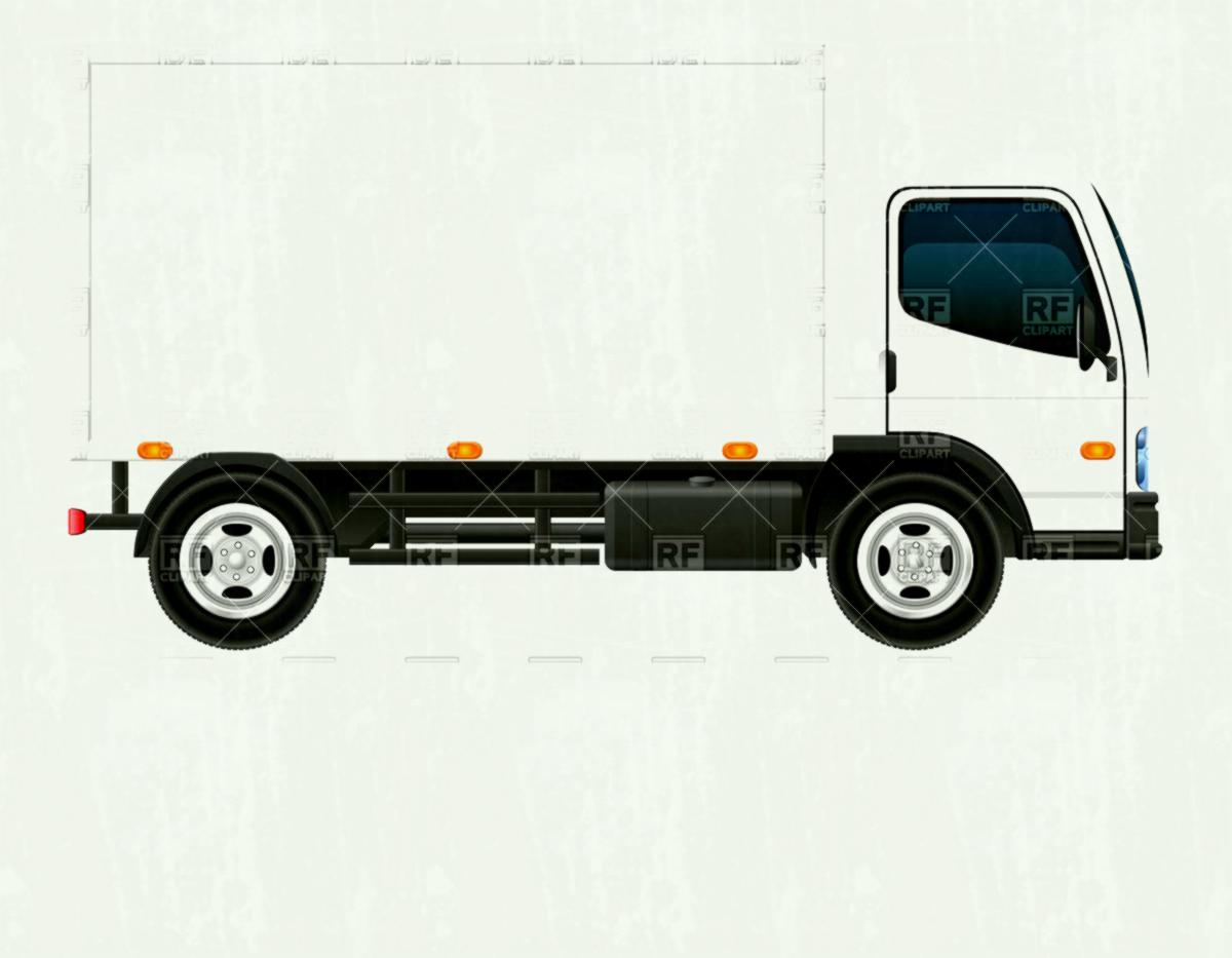 1200x933 Small Delivery Truck With Cargo Container Royalty Free Vector Clip