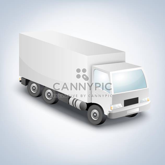632x632 Vector Illustration Of Delivery Truck On White Background Free