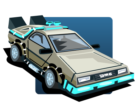 450x350 19 Delorean Vector Outline Huge Freebie! Download For Powerpoint