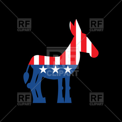 400x400 Democrat Donkey Concept Vector Image Vector Artwork Of