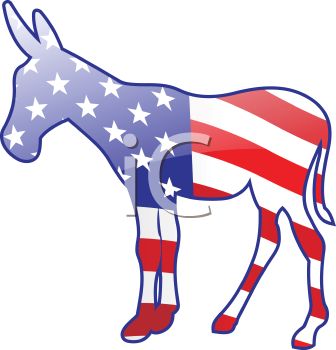 336x350 Democratic Party Donkey Clipart