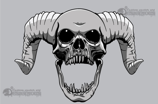550x363 Skulls Vector Pack 21 Vector Demon Skull