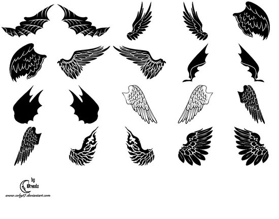 550x433 Photoshop Premium Wing Brushes For Download Free Free