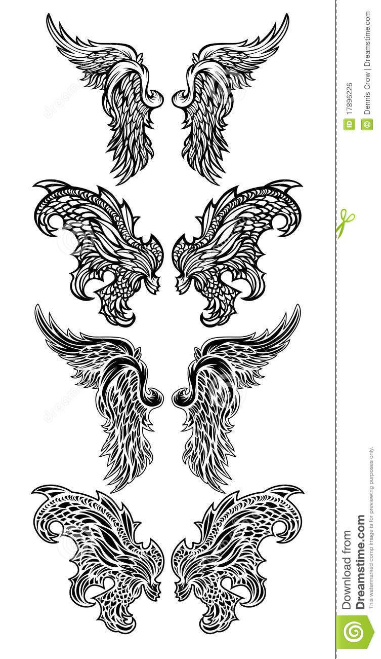 753x1300 Angel Wings Amp Demon Wings Vector Illustrations Inspiration