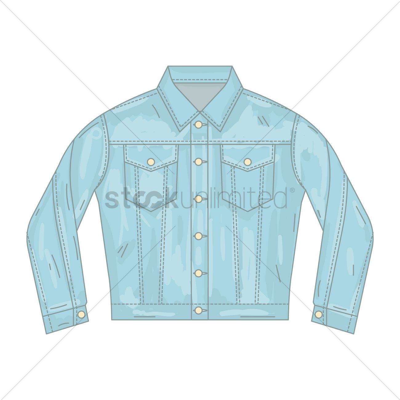 1300x1300 Denim Jacket Vector Image