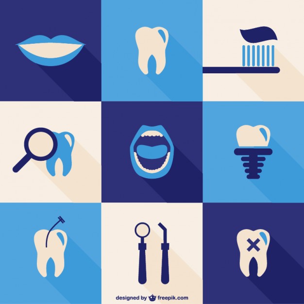 626x626 Dental Icons Set Vector Free Download