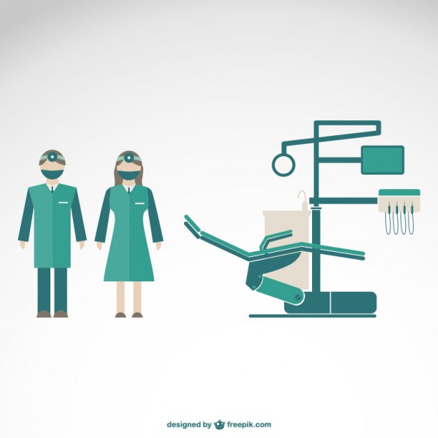 626x626 Dentist Clinic With Male And Female Dentists Vector Free Download