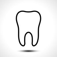 220x220 Vetor Tooth Vector Icon. Dental Symbol