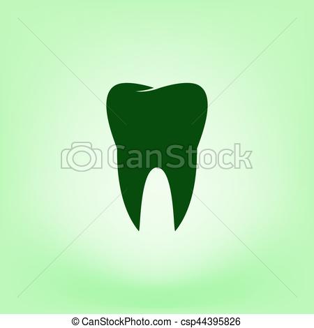 450x470 Flat Paper Cut Style Icon Of Tooth. Dentistry Symbol Icon
