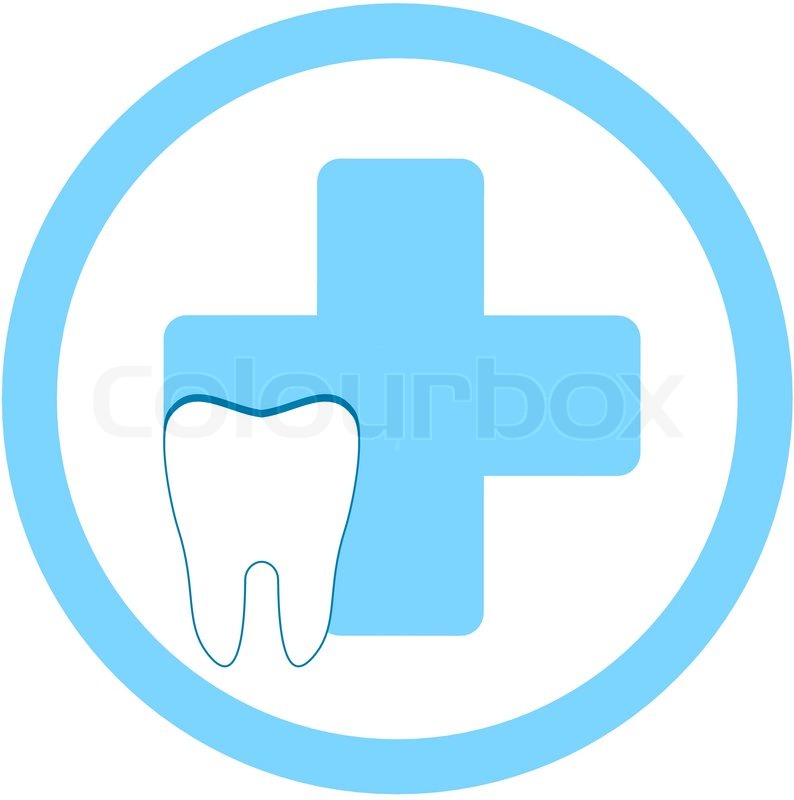 794x800 Round Dental Clinic Sign With Medical Symbol And Tooth Stock