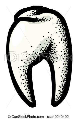 307x470 Cartoon Image Of Tooth Icon. Dentistry Symbol. An Artistic... Eps