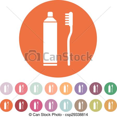 450x451 The Toothpaste And Toothbrush Icon. Bathroom, Dental, Dentist