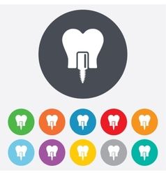 238x250 Tooth Implant Sign Icon Dental Care Symbol Vector Babyonboard