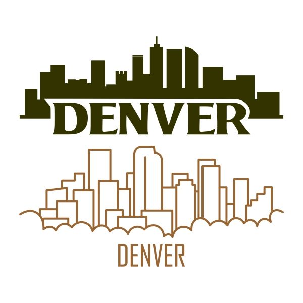 600x600 Denver Clipart Denver Skyline Silhouette