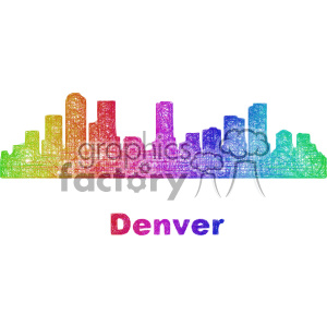 300x300 Royalty Free City Skyline Vector Clipart Usa Denver 402738 Vector