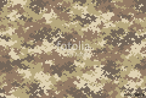 500x334 Desert Camouflage Seamless Pattern. Trendy Style Pixel Camo