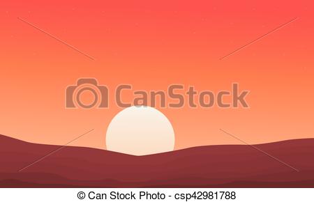 450x290 Desert Vector Landscape Background Nature Collection Stock.