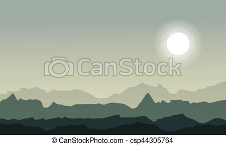 450x290 Landscape Of Desert Vector Art Collection Stock.