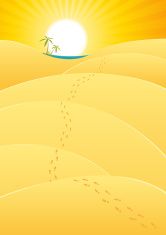 166x235 Oasis In The Desert Vector Art Illustration Cactus Ref