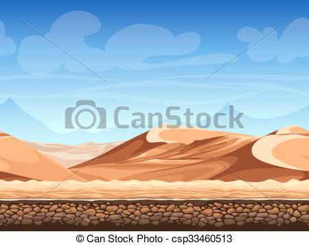 450x357 Vector Seamless Background Desert. Vector Illustration