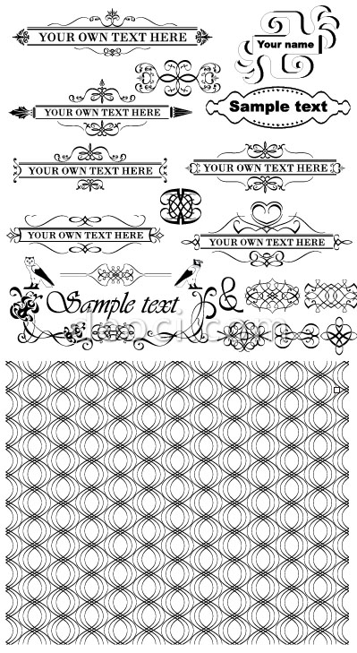399x729 European Border Lace Design Elements Vector Free Download