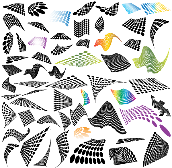 600x585 Free 50 Abstract Halftone Design Elements Free Psd Files, Vectors