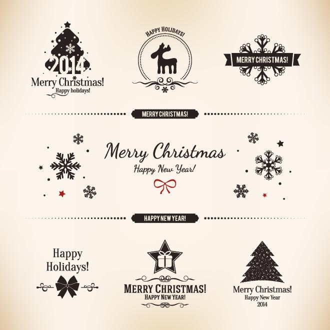 660x660 Christmas Vector Free Download Free Vector Vintage Label Card