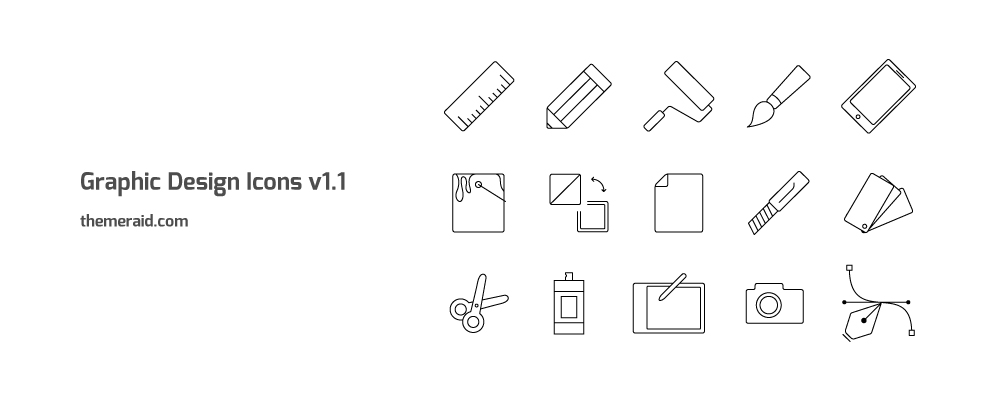 1000x400 Graphic Design Icons V1.0 Vector, Ai