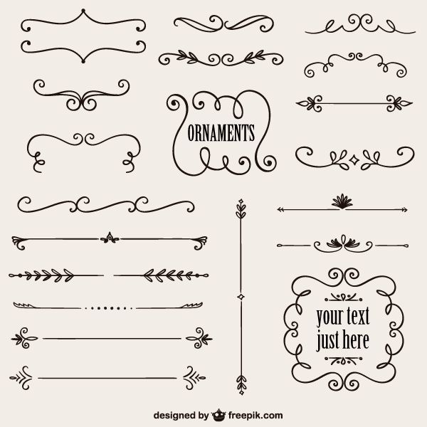 600x600 Vintage Calligraphy Borders Vector Graphics Candampbar