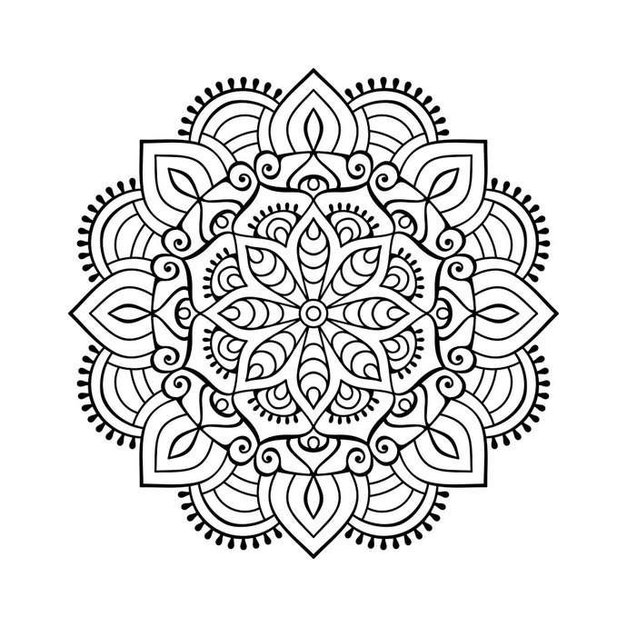 690x690 Mandala 1 Graphics Design Svg, Dxf, Eps, Png, By Vectordesign