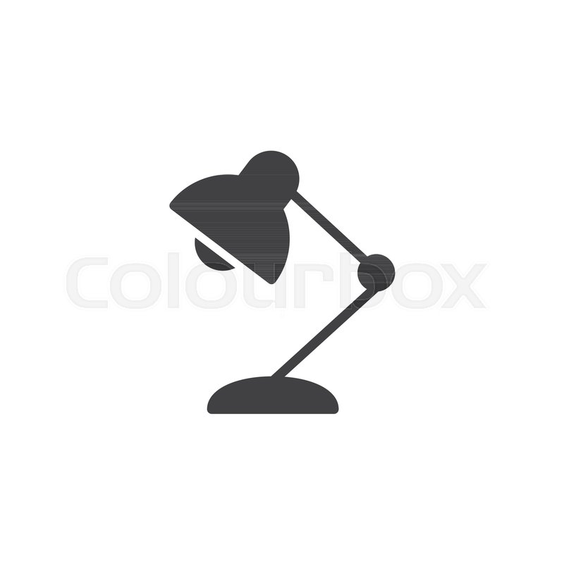 800x800 Desk Lamp Vector Icon. Filled Flat Sign For Mobile Concept And Web