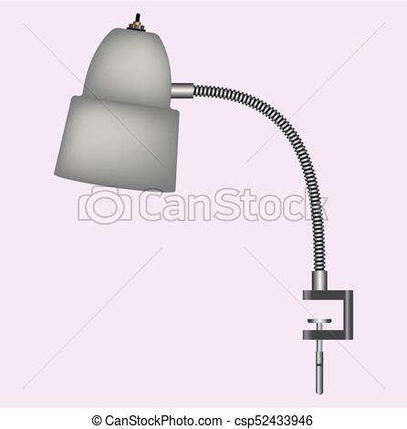 446x470 Desk Lamp Vector. Lamp Illustration For Read And Study.