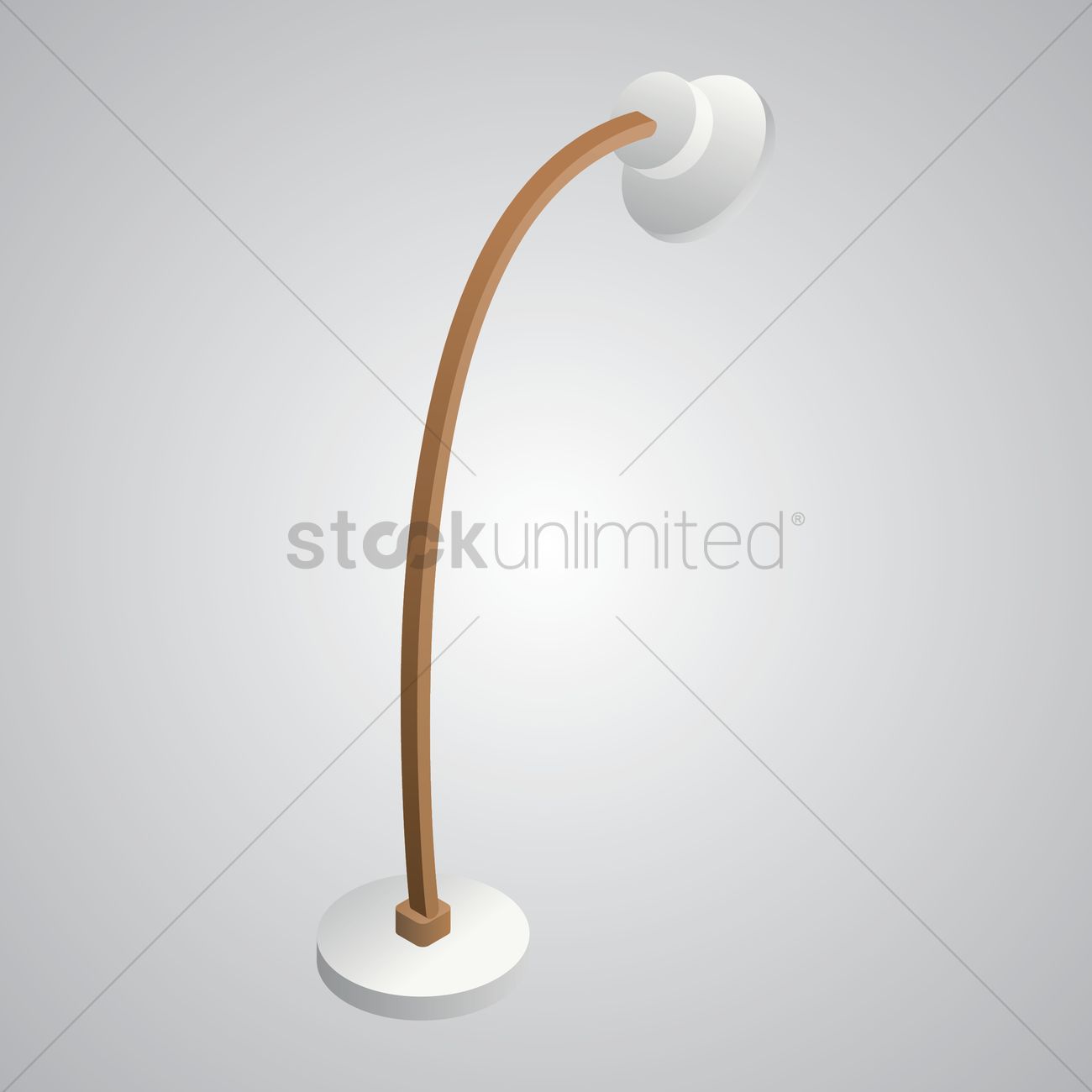 1300x1300 Isometric Desk Lamp Vector Image